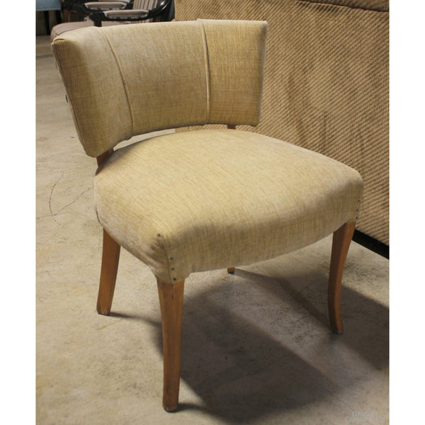 Tan Lowback Accent Chair