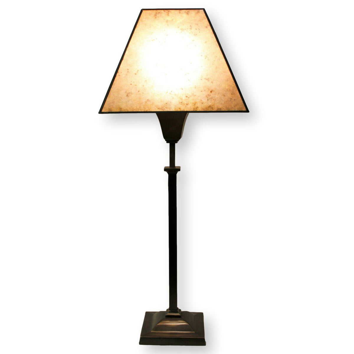 Bronze Table Lamp w/Mica Shade