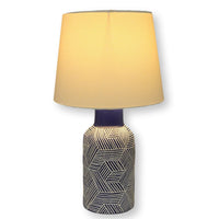 CB2 Ceramic Blue & White Table Lamp