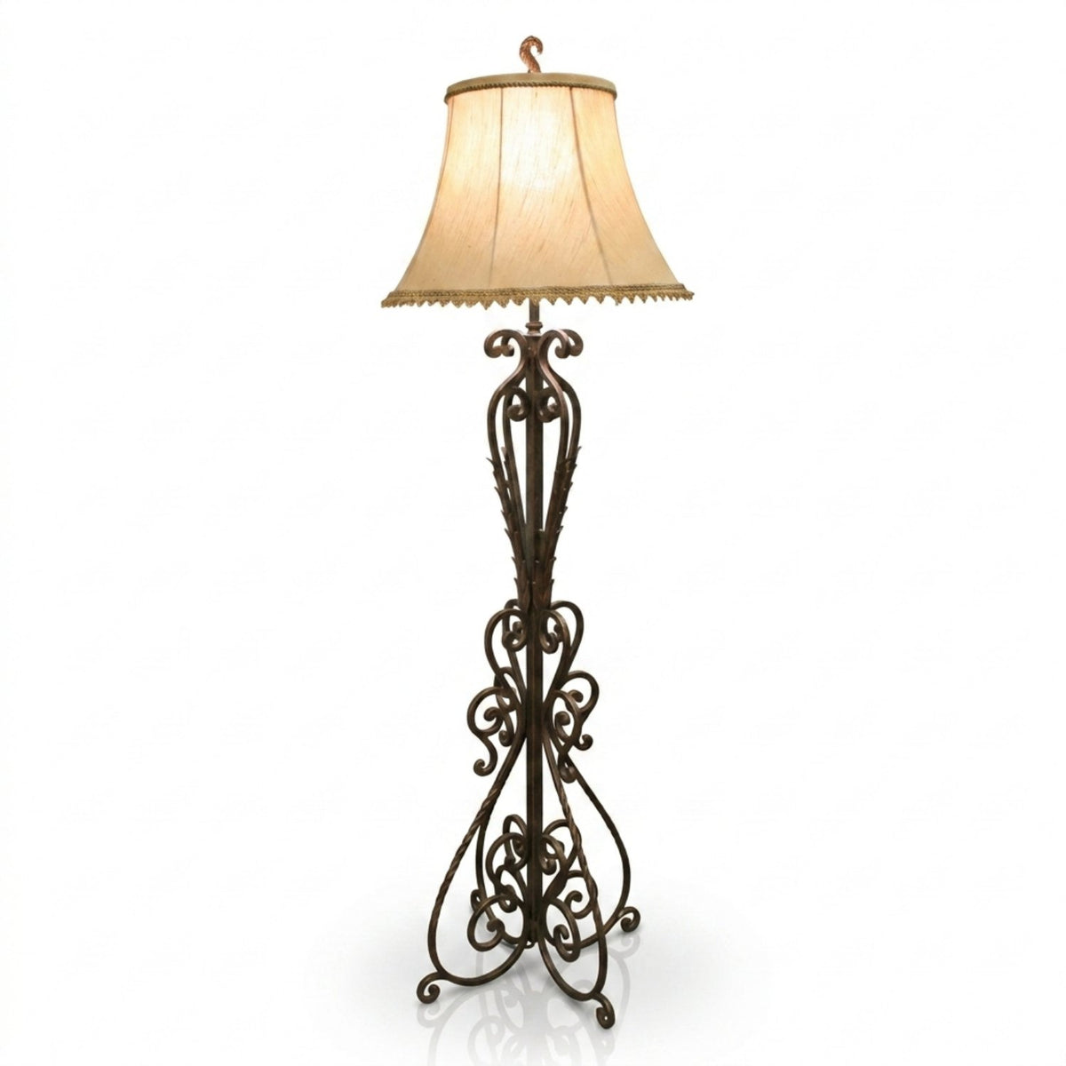 Scrolling Wrought Iron Floor Lamp