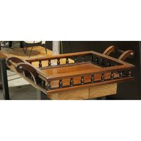 Mahogany Accent Cabinet w/Glass Doors & Tray