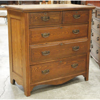Vintage 5 Drawer Oak Chest of Drawers