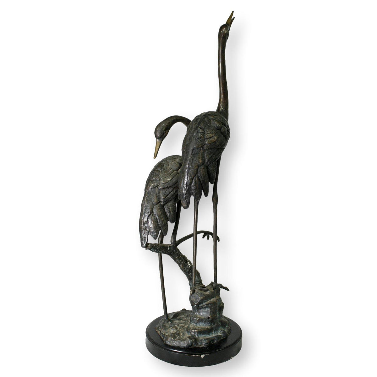 Bronze Crane Sculpture