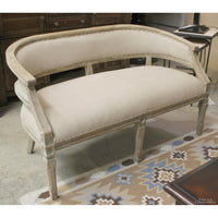 Beige Linen Settee