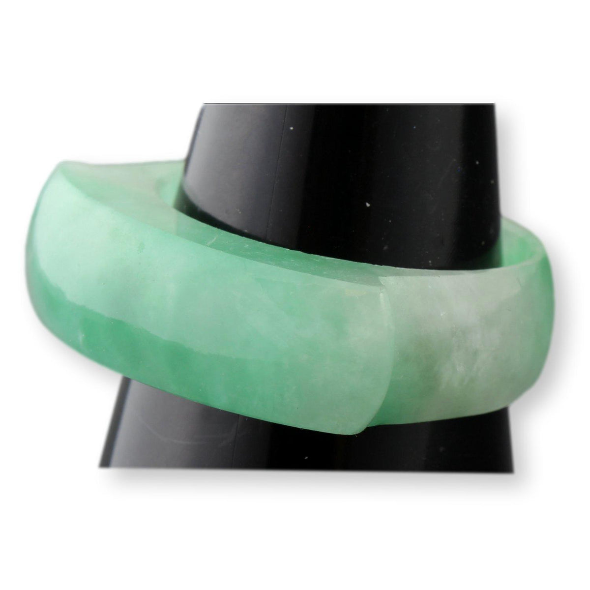 Green Jadeite Saddle Band – Classic Polished Jade Band