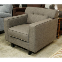 Gray Tufted Club Chair