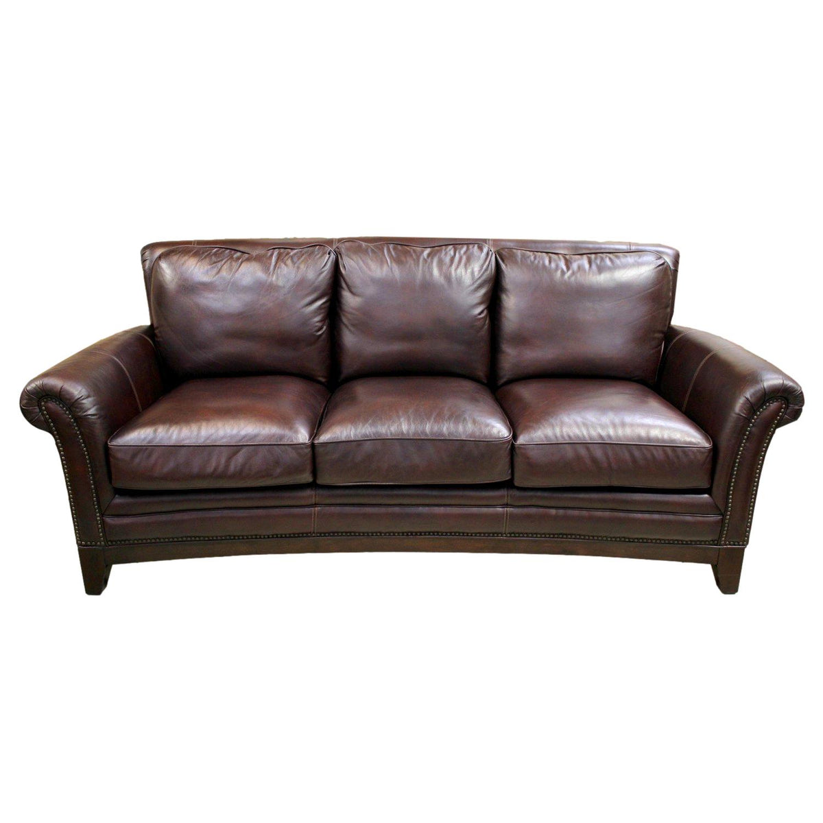 Cordovan Leather Sofa