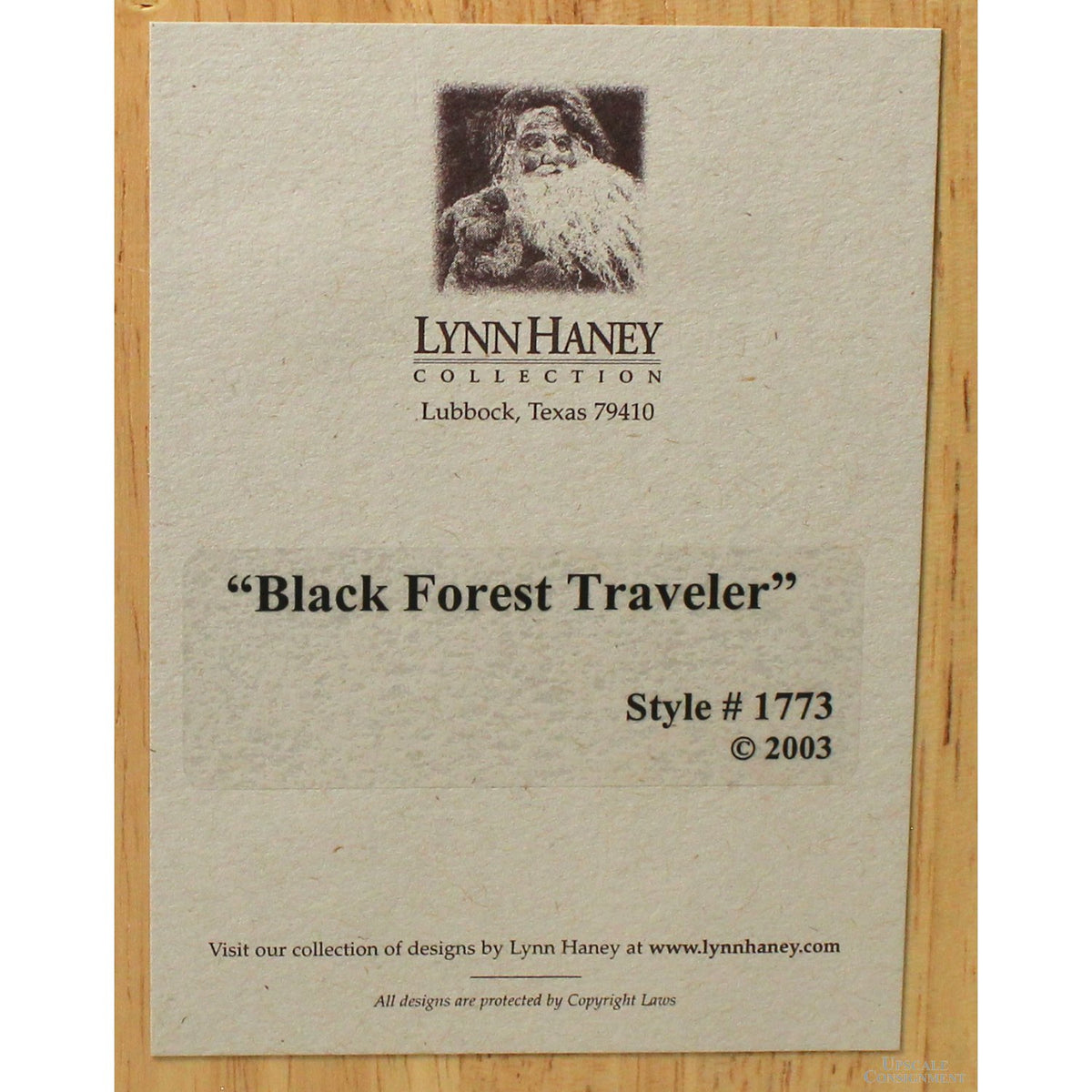 Lynn Haney 'Black Forest Travelor' 19'' Santa Figure