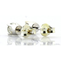 0.60ctw Diamond & 14K White Gold Stud Earrings | 925 Backs