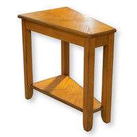 Oak Wedge End Table