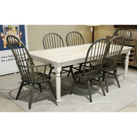 Acacia Dining Table w/6 Windsor Chairs