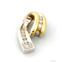 .11ctw Diamond 14K Yellow & White Gold Slide Pendant