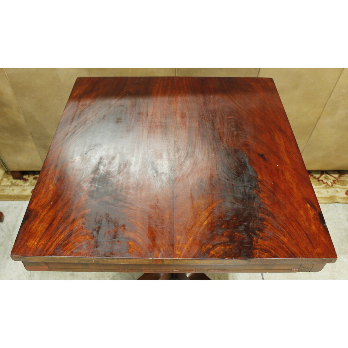 Vintage Square Mahogany Accent Table