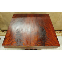 Vintage Square Mahogany Accent Table