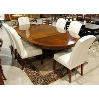 Oval Burlwood Dining Table w/6 Chairs