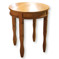 Round Solid Teak End Table