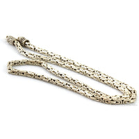 Sterling Silver 5.0mm-5.25mm(w) Byzantine Style Chain Necklace