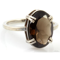 Scottish 5.08ct Cairngorm Brown Quartz Sterling Silver Ring