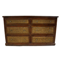 Pier 1 Imports Wood & Rush Double Dresser