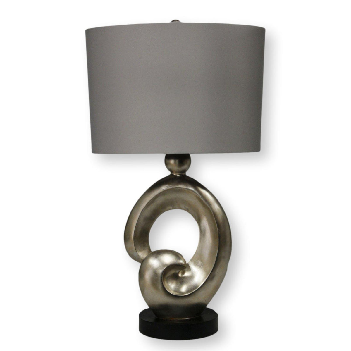 Silver Sculptural Table Lamp