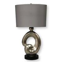 Silver Sculptural Table Lamp