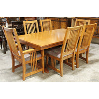 Bassett Mission Style Dining Table w/6 Chairs