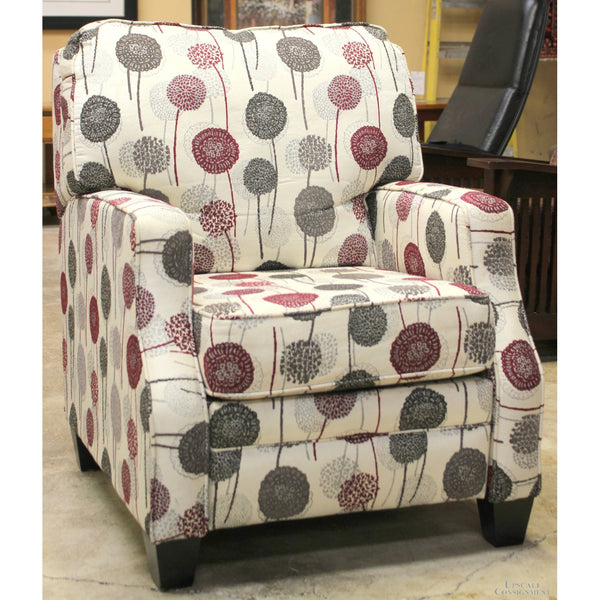 Pacific Furniture Floral Print Pushback Recliner