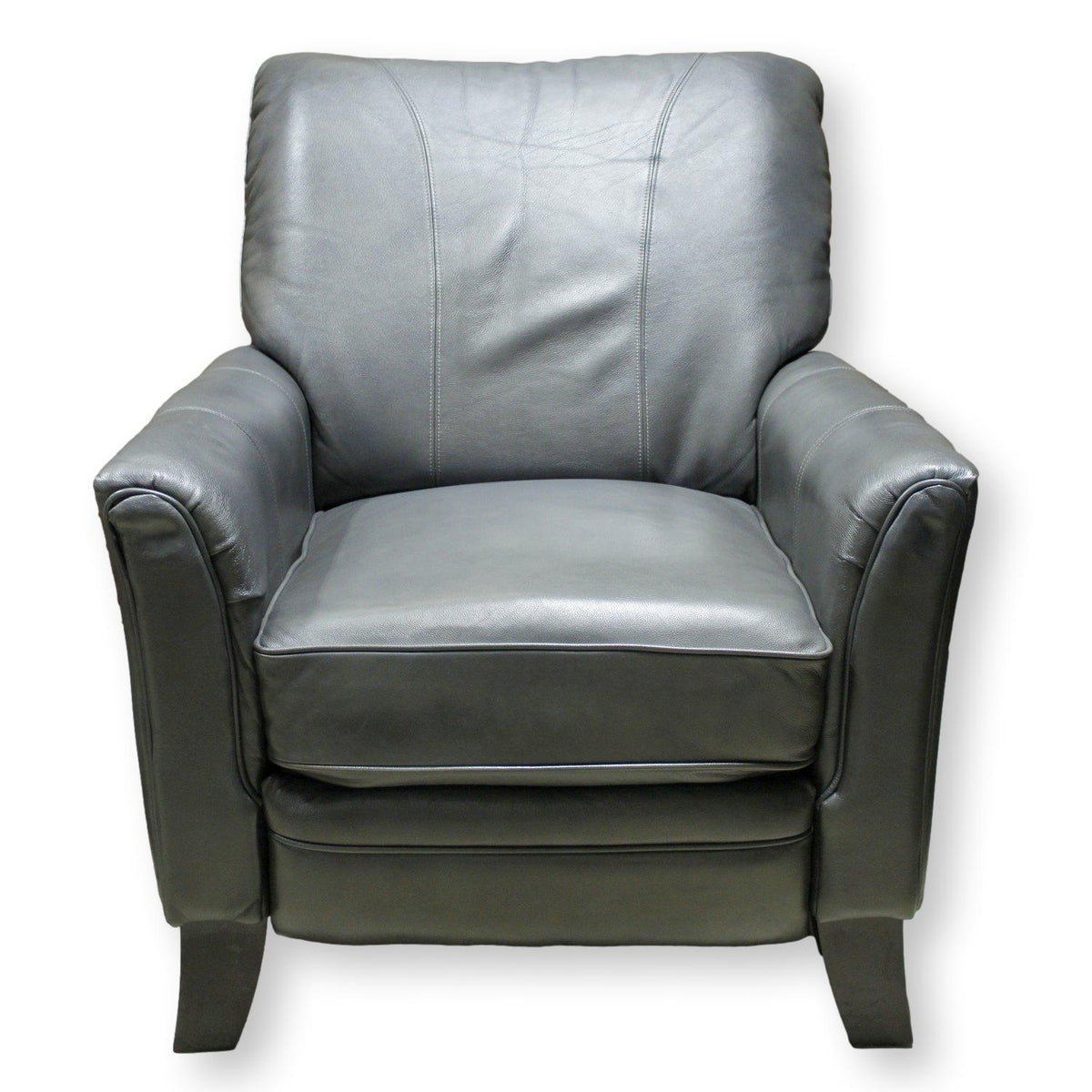 La-Z-Boy Gray Leather 'Riley' Hi-Leg Recliner