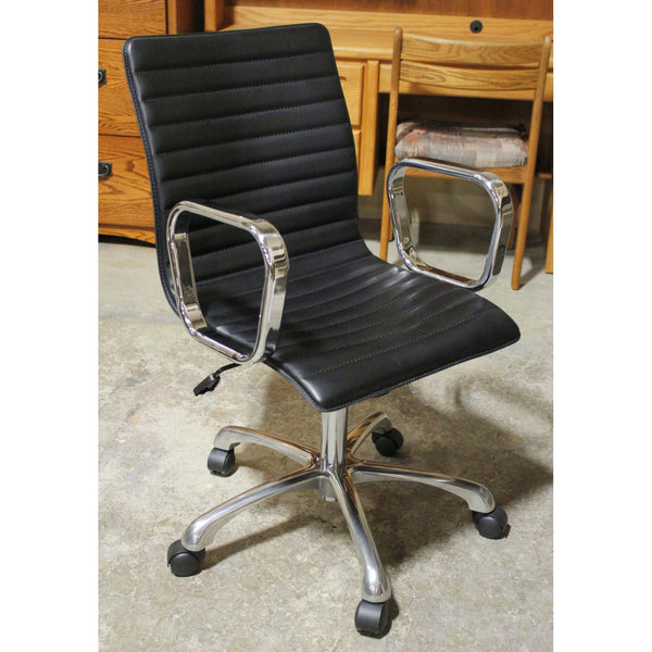 Crate & Barrel Black & Chrome Task Chair
