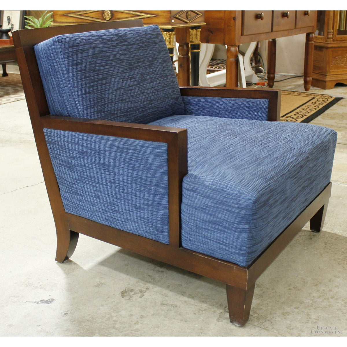 HBF 'Barbara Barry' Blue Lounge Chair