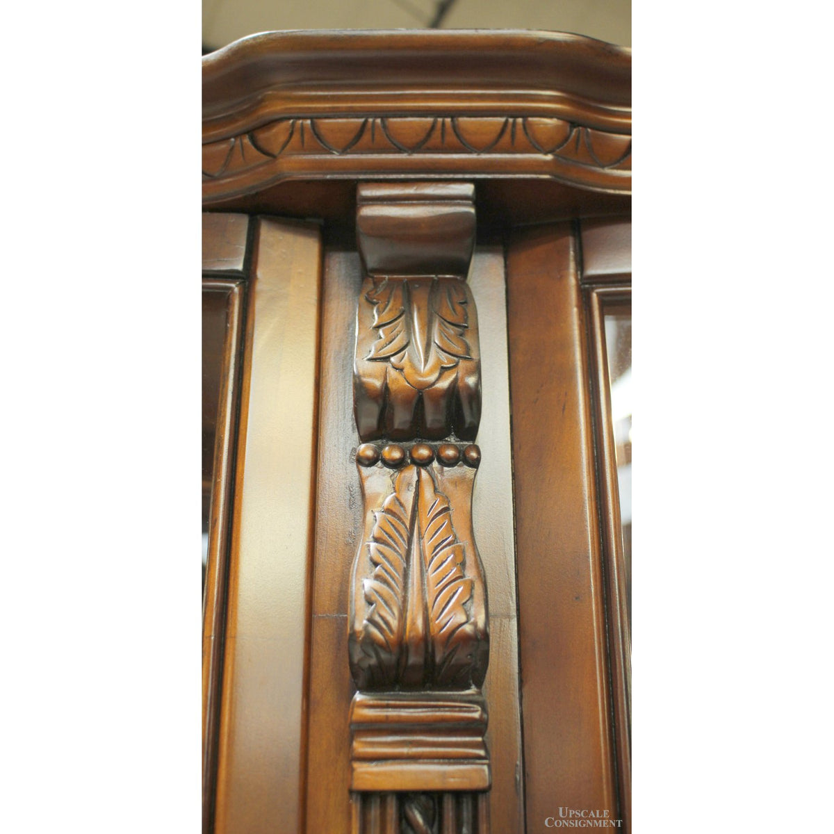 Half-Round Lighted Curio Cabinet