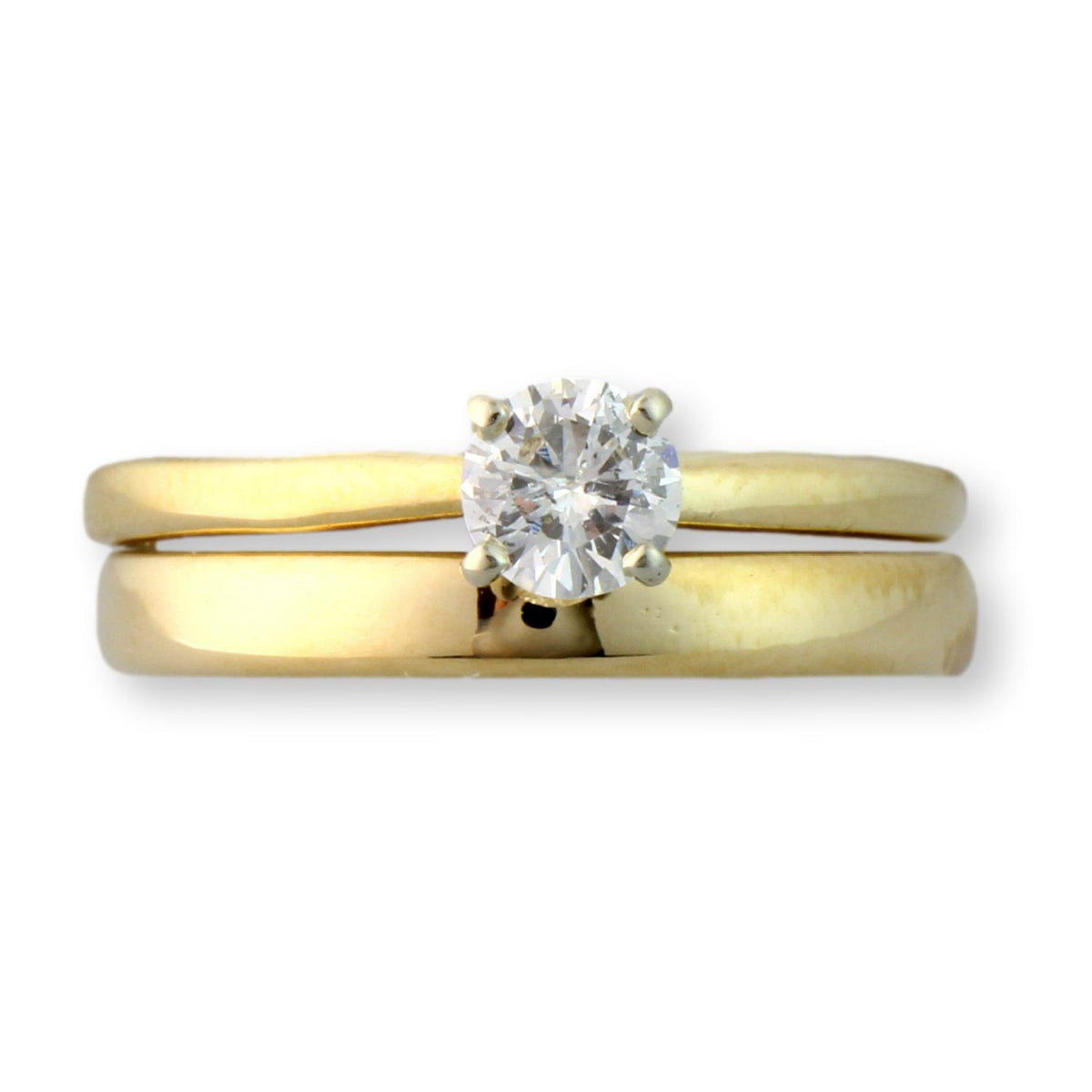 .35ct Round Brilliant Diamond 14K Gold Wedding Ring Set