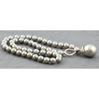 Majorca Sterling Silver Gray Faux Pearl Pendant Necklace