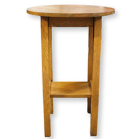 Carmen Manufacturing Co. Round Oak Accent Table