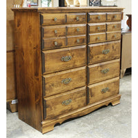 10 Drawer Solid Mahogany Dresser