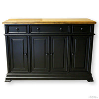Black Sideboard w/Wood Top