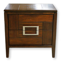 Magnussen Home "Carleton" 2 Drawer Inlaid Top Nightstand