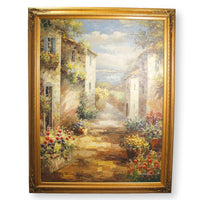 Signed Original Oil Painting - Italian Village