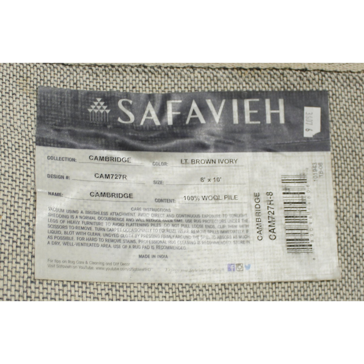 Safavieh 7' 9'' X 9' 10''  Sculpted Ivory Area Rug