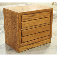 Oak 2 Drawer Nightstand