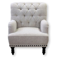 Ashley Light Gray Tufted Accent Chair