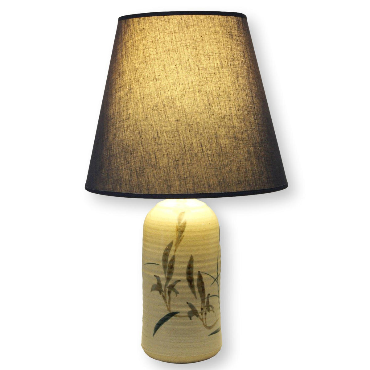 Ceramic Table Lamp w/Blue Shade