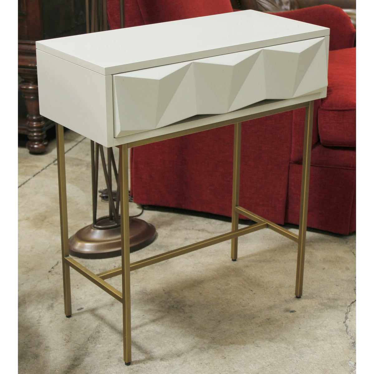 West Elm Sculpted Geo Mini Console Table