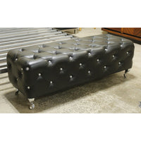 Baxton 'Stella Glam' Tufted Bench w/Gemstones
