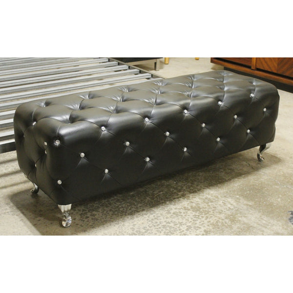 Baxton 'Stella Glam' Tufted Bench w/Gemstones