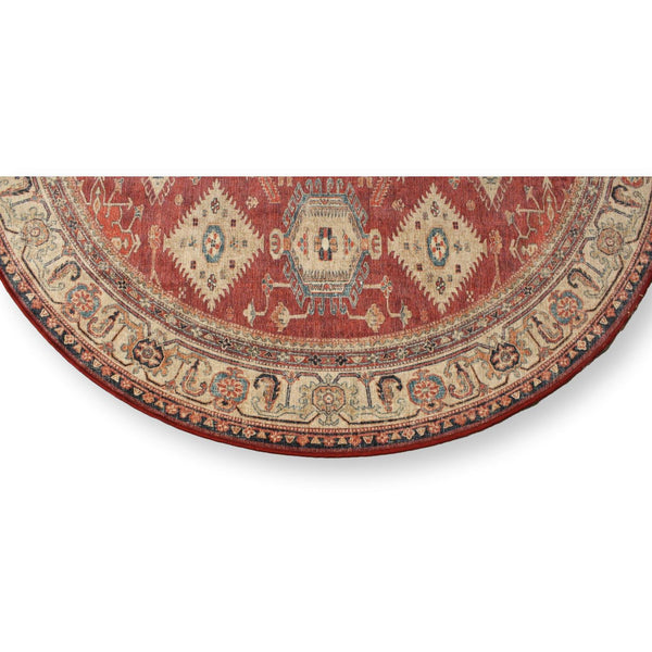 Ruggable 5' 11'' Round Red Area Rug w/Pad