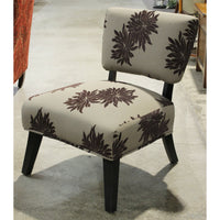 Floral Tapestry Armless Slipper Chair