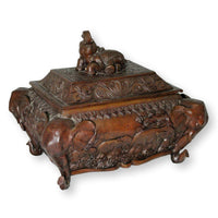 Maitland Smith Elephant Motif Decorative Box w/Lid