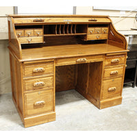 Oak Craft Roll Top Desk