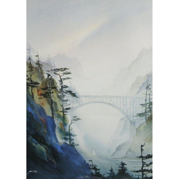 Limited Edition Artwork "Sailing into Deception Pass" by John Ebner